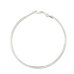 Silver Plated 50mm Earring Hoop - 10 Pieces