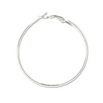 Silver Plated 40mm Earring Hoop - Pair