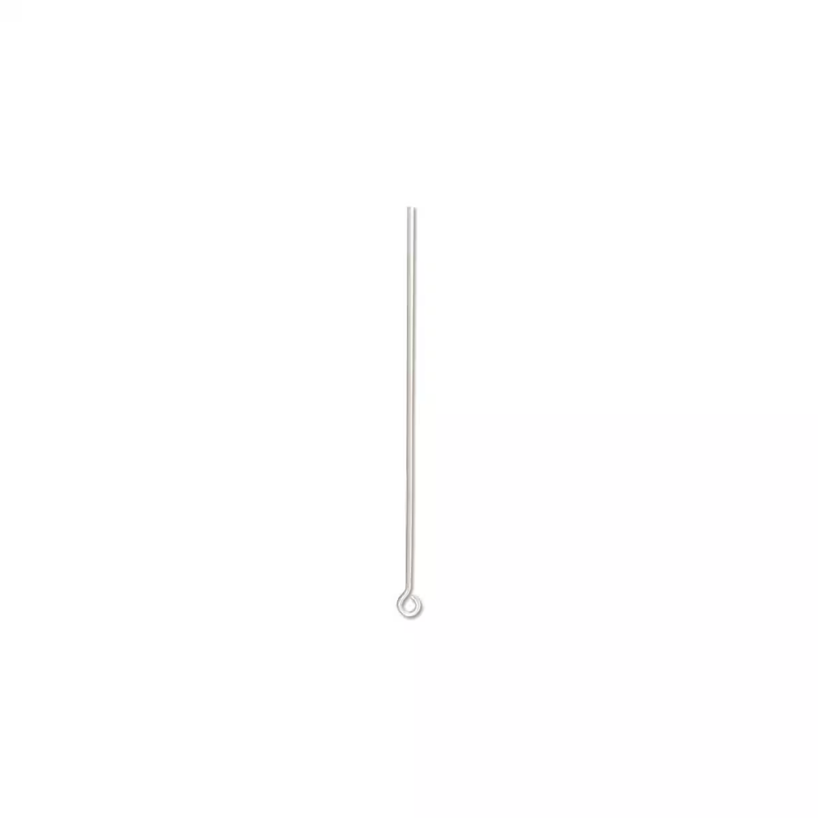 Silver Plated 2" 21GA Eyepin - 100 Pieces