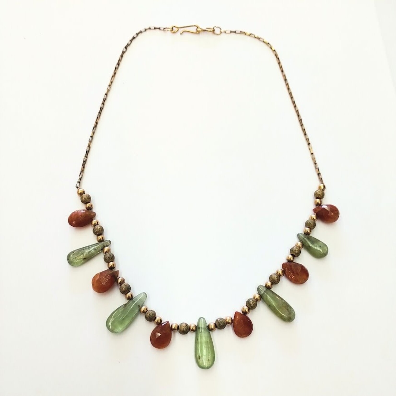 Gold Filled Sunstone & Prehnite Choker- Vicki's Creations