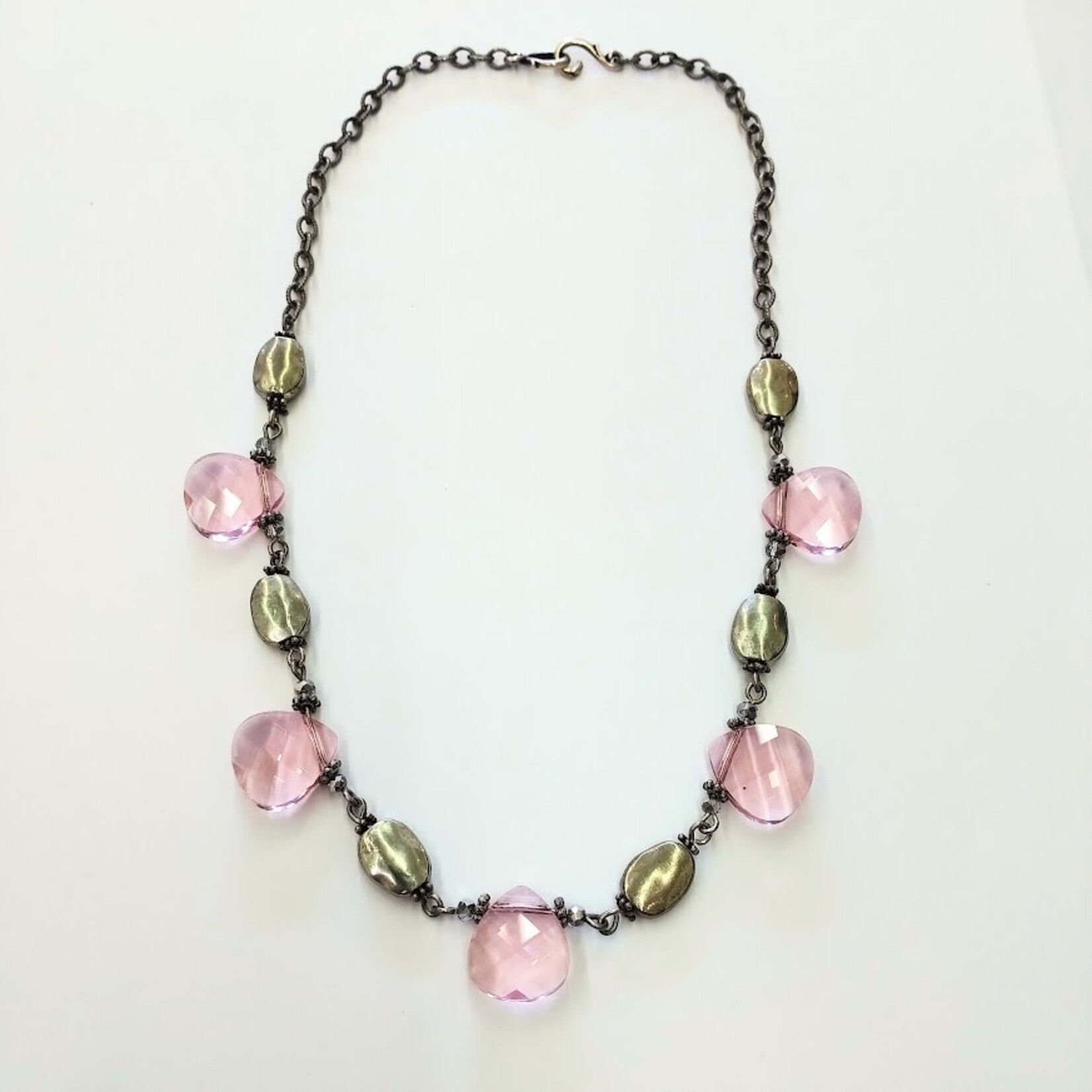 Swarovski Teardrop Linked Necklace  - Vicki's Creations