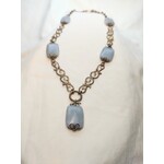 Angelite Rectangle Necklace - Ready to Wear