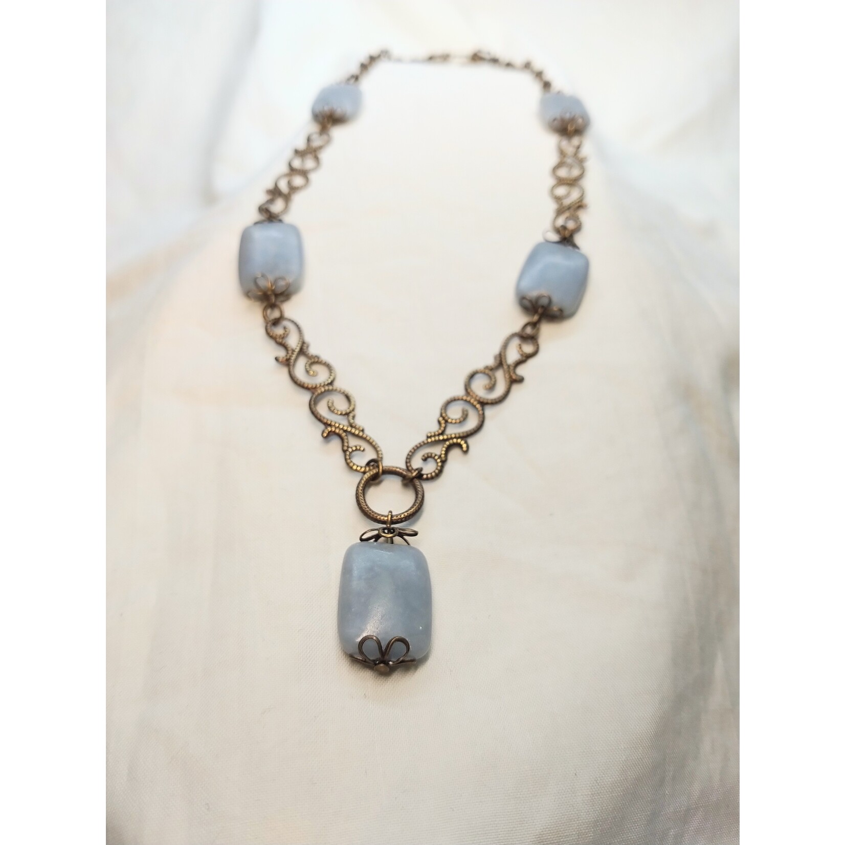 Angelite Rectangle Necklace - Ready to Wear