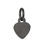 Gun Metal Plated  6.5x8.4mm Heart Charm