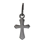 Gun Metal Plated 7x11.5mm Cross Charm