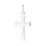 Silver Plated 17.5x10mm Cross Charm