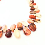 Graduated Jasper Teardrop Necklace  - Vicki's Creations