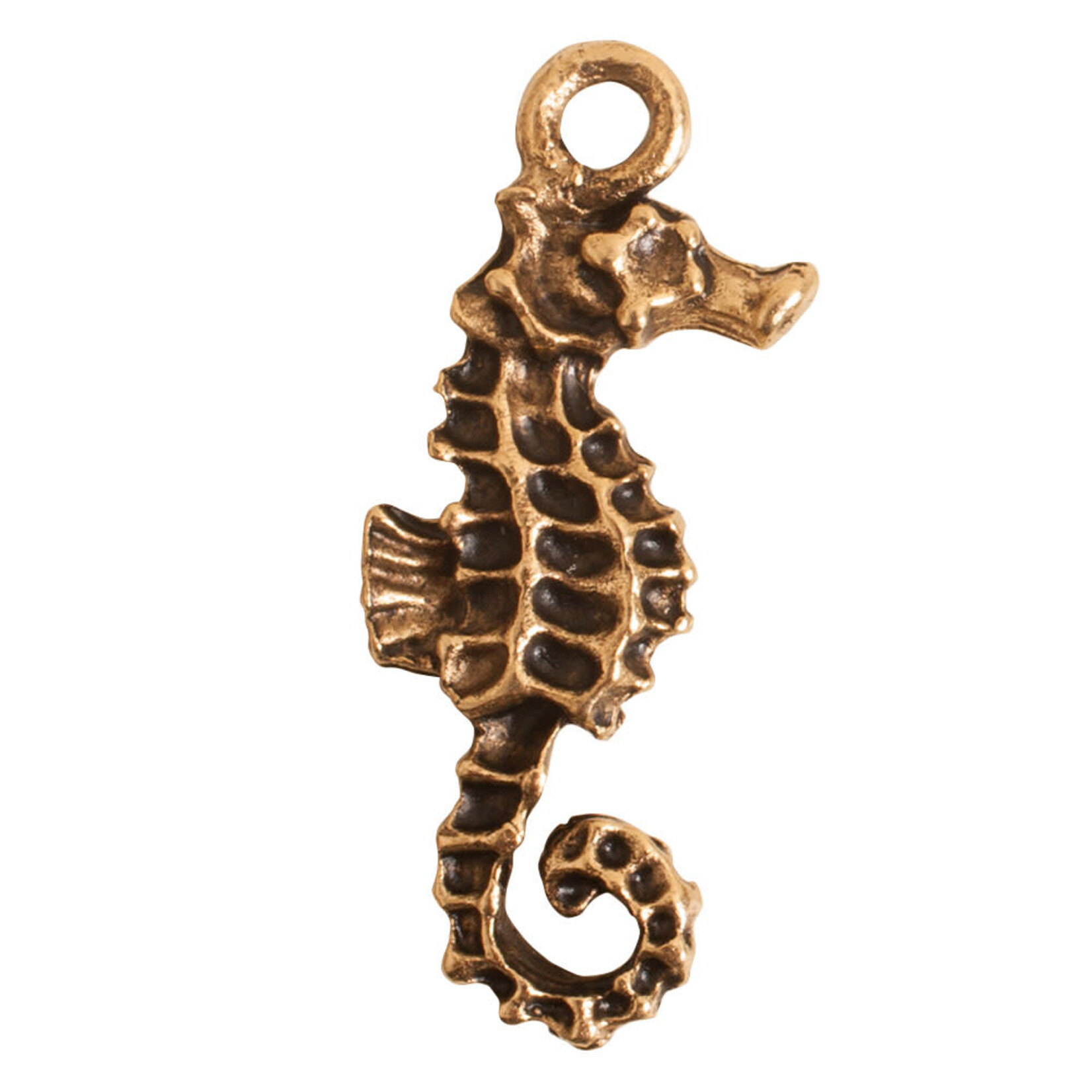 Seahorse Antique Gold Charm