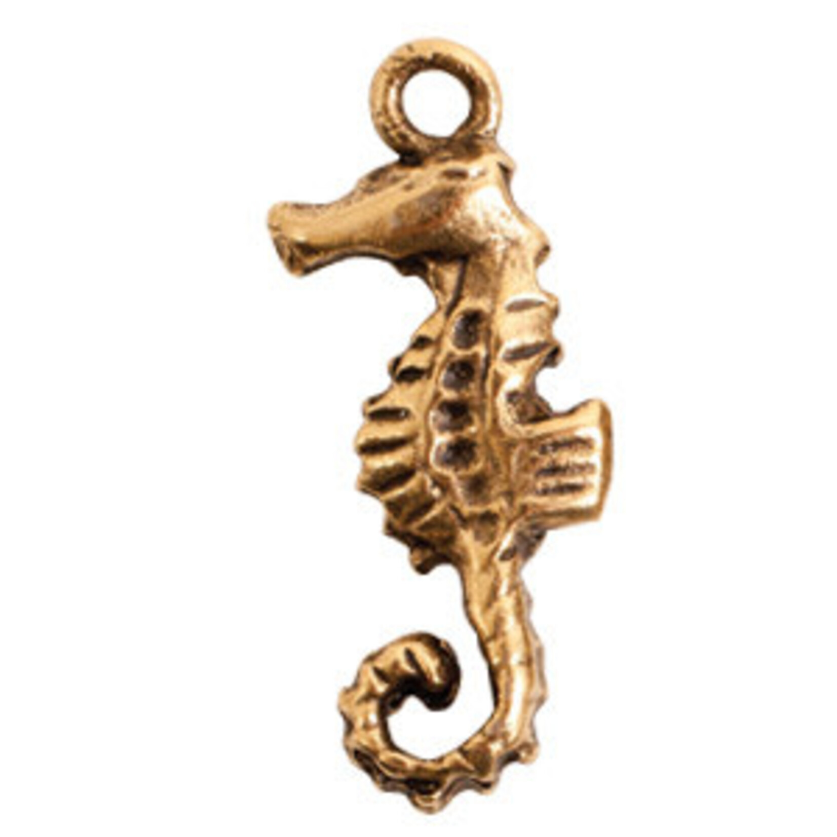 Seahorse Antique Gold Charm