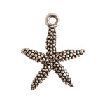 Small Starfish Antique Silver Charm