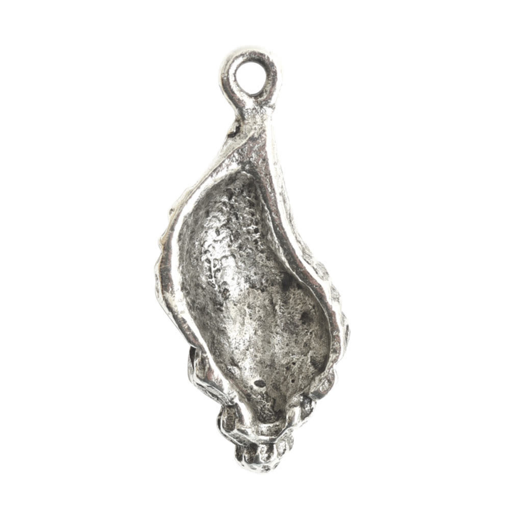 Trumpet Shell Antique Silver Charm