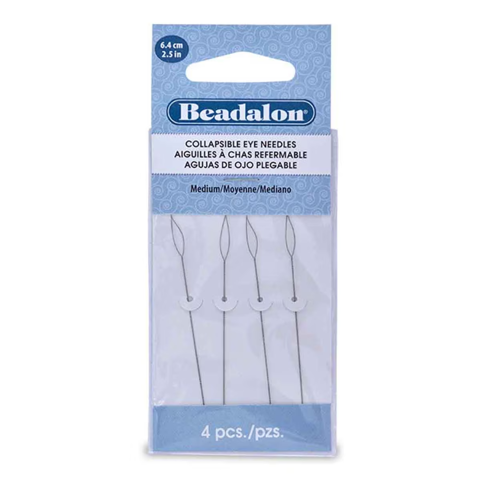 Collapsible Eye Needles Medium 2.5 Inch - Pack of 4