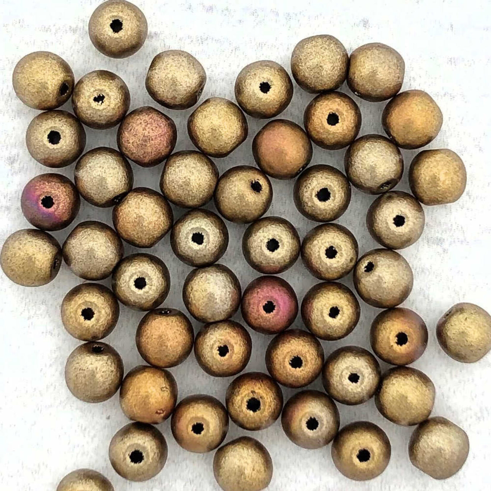 Druk Glass Bead Metallic Mix 4mm Round - Bag of 25