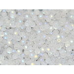 Druk Glass Bead Matte Crystal AB 4mm Round - Bag of 25
