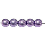 Druk Glass Bead Saturated Crocus 4mm Round - Bag of 25