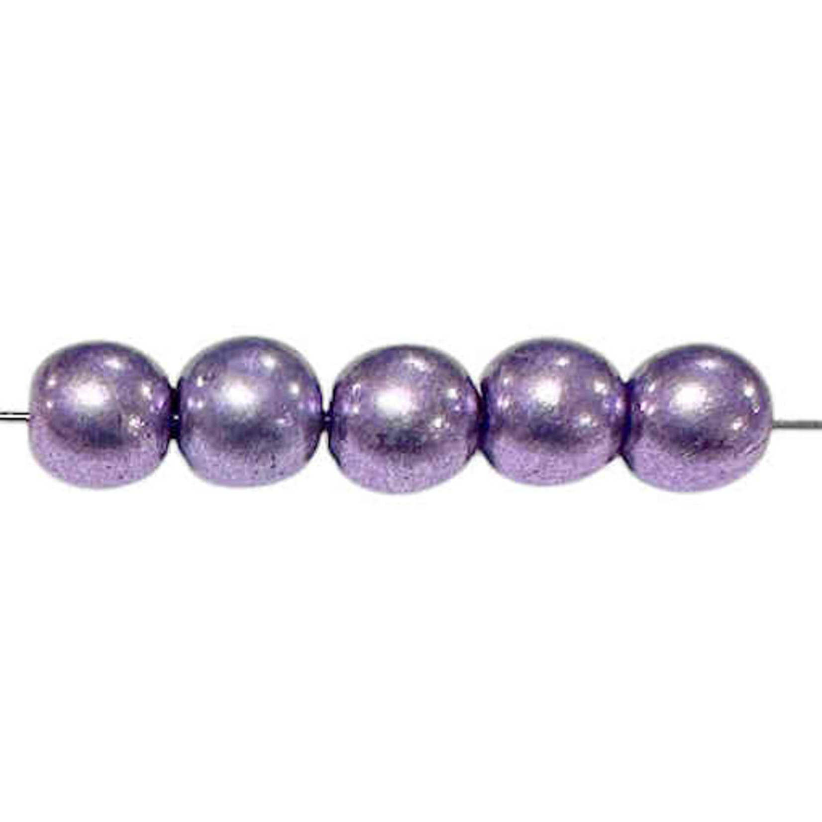 Druk Glass Bead Saturated Crocus 4mm Round - Bag of 25