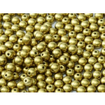 Druk Glass Bead Metallic Olivine 4mm Round - Bag of 25