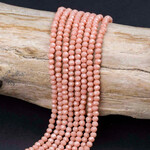 Crystal 2x3mm Opaque Cantaloupe Faceted Rondelle Beads - 15.5" Strand