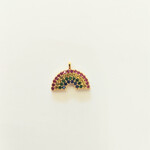 Gold Filled Micropavé Pride Rainbow Charm - Single