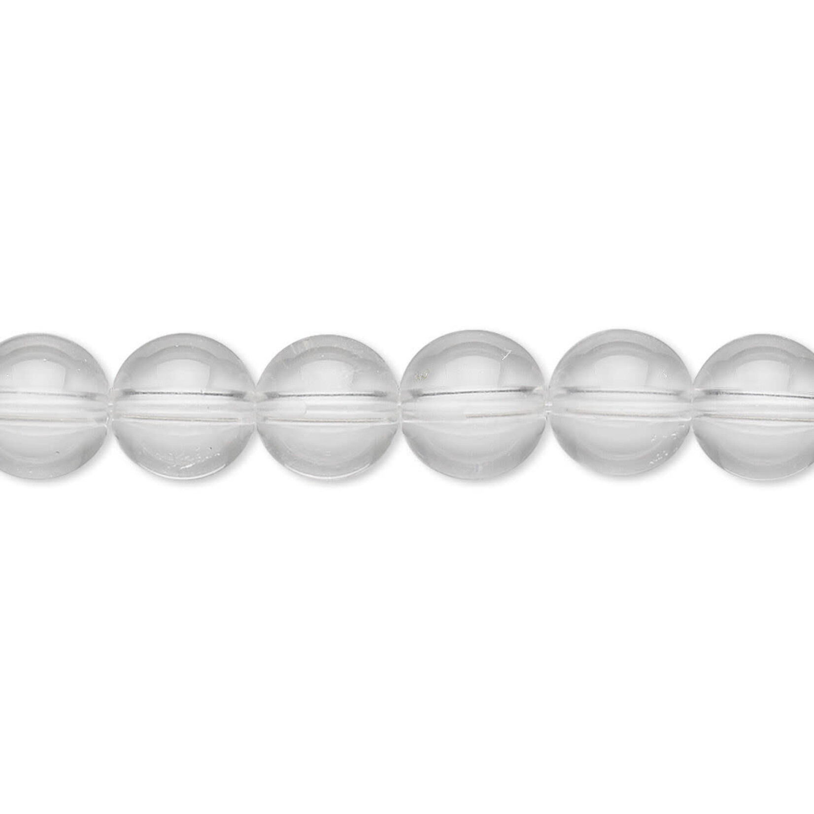 Quartz  8mm Faceted Round Bead Strand