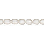 Freshwater Pearl  6mm White Rice Bead Strand