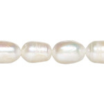 Freshwater Pearl  9-11mm Off White Rice Bead Strand