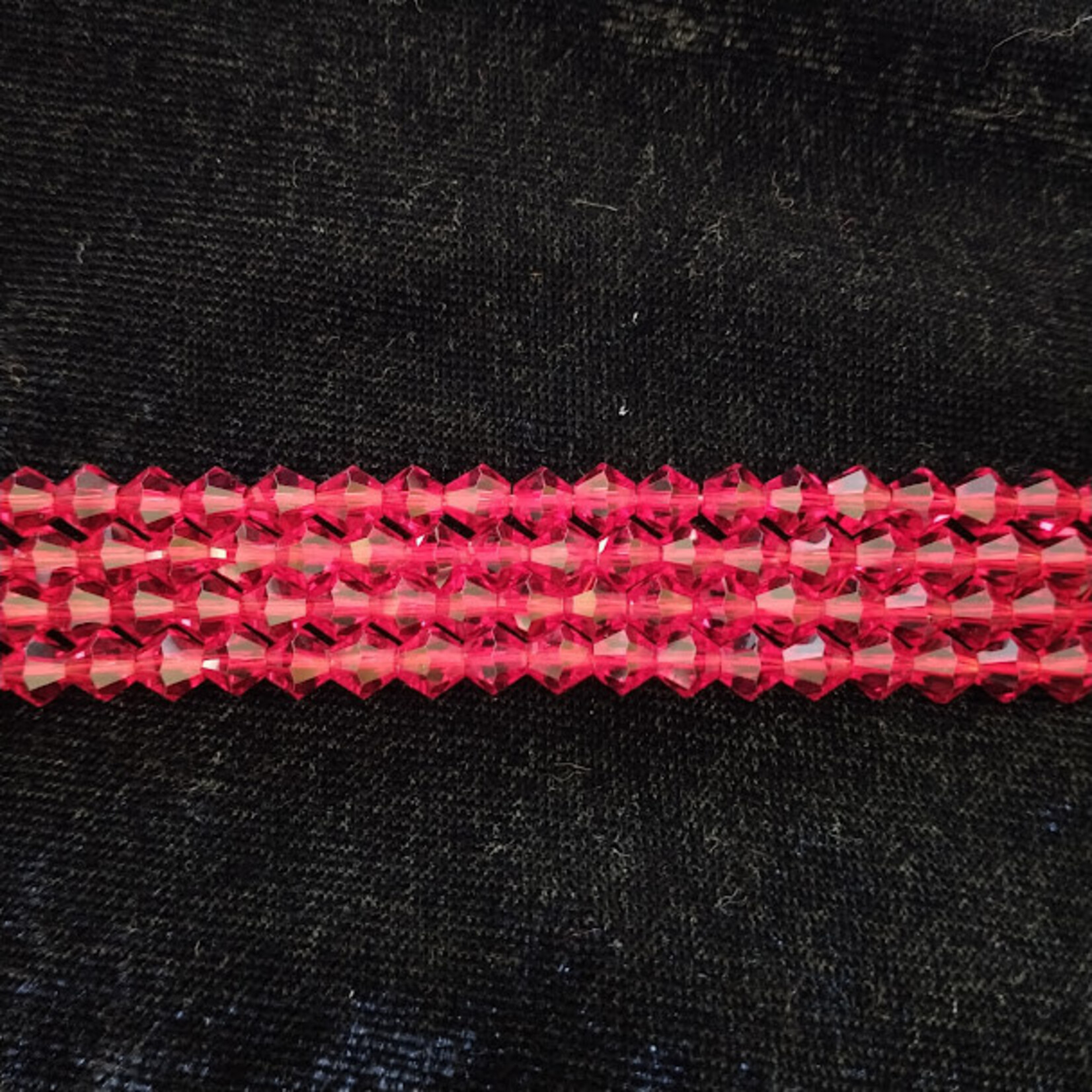 Glass  5mm Red Bicone Bead Strand