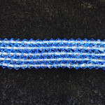 Glass  5mm Sky Blue AB Bicone Bead Strand