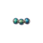 Mood Bead  6mm Round  w/ Metal Strand