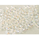 Druk Glass Bead Crystal AB  3mm Round - Bag of 25