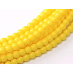 Druk Glass Bead Yellow Squash  3mm Round - Bag of 25
