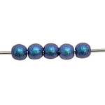 Durk Glass Bead Polychrome Blueberry  3mm Round - Bag of 25