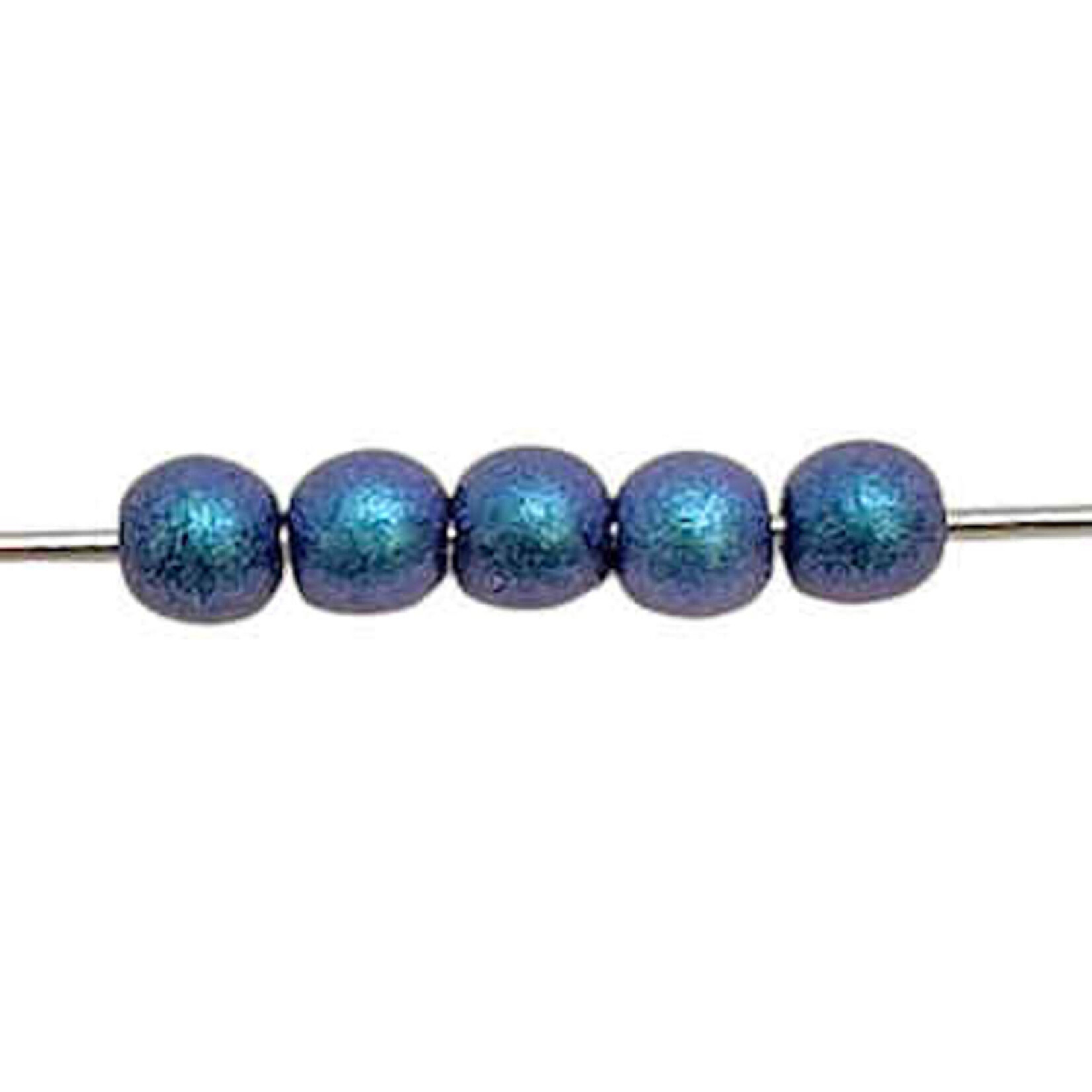Durk Glass Bead Polychrome Blueberry  3mm Round - Bag of 25