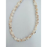 Magnesite White Skull Bead Strand