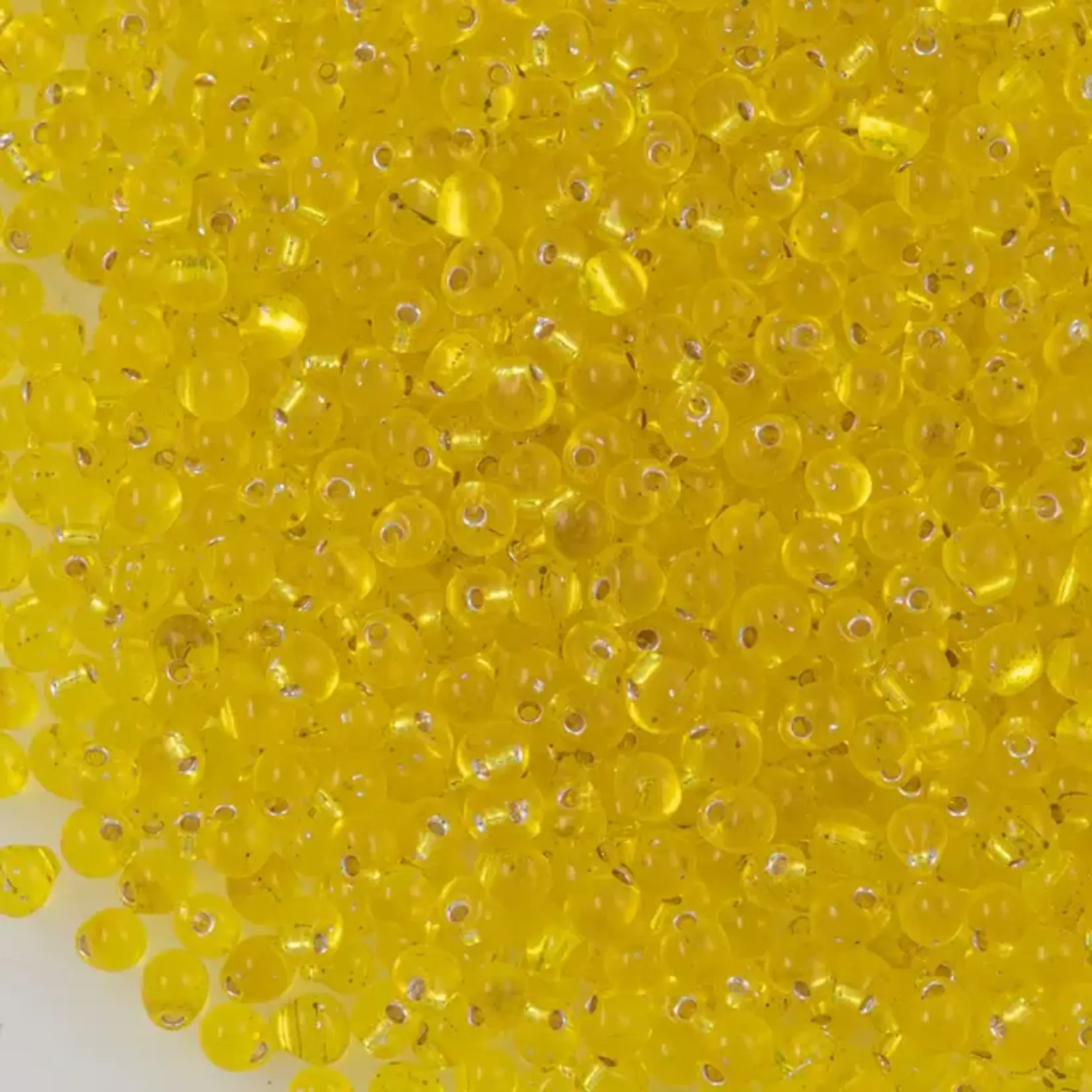 Fringe Drops Silver Lined Yellow - Bag of 30