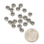 Stainless Steel   5x6mm Round Bead - 20 Pieces