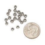 Stainless Steel   3x4mm Round Bead - 20 Pieces