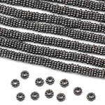 Gun Metal   5mm  Daisy Spacer Bead Strand