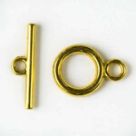 Gold Plated 14x19 Smooth Basic Toggle Clasp Set