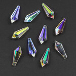 Glass Point 13x38mm Crystal AB Bead