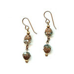 Drops of Chrysolite Satin Elegance Earrings - Ready to Wear