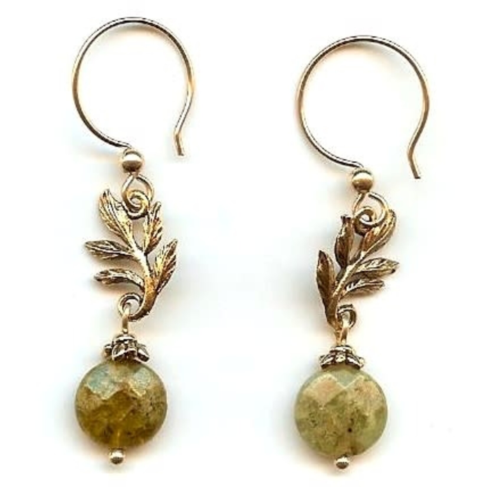 A New Leaf Green Garnet Earrings - Ready to Wear