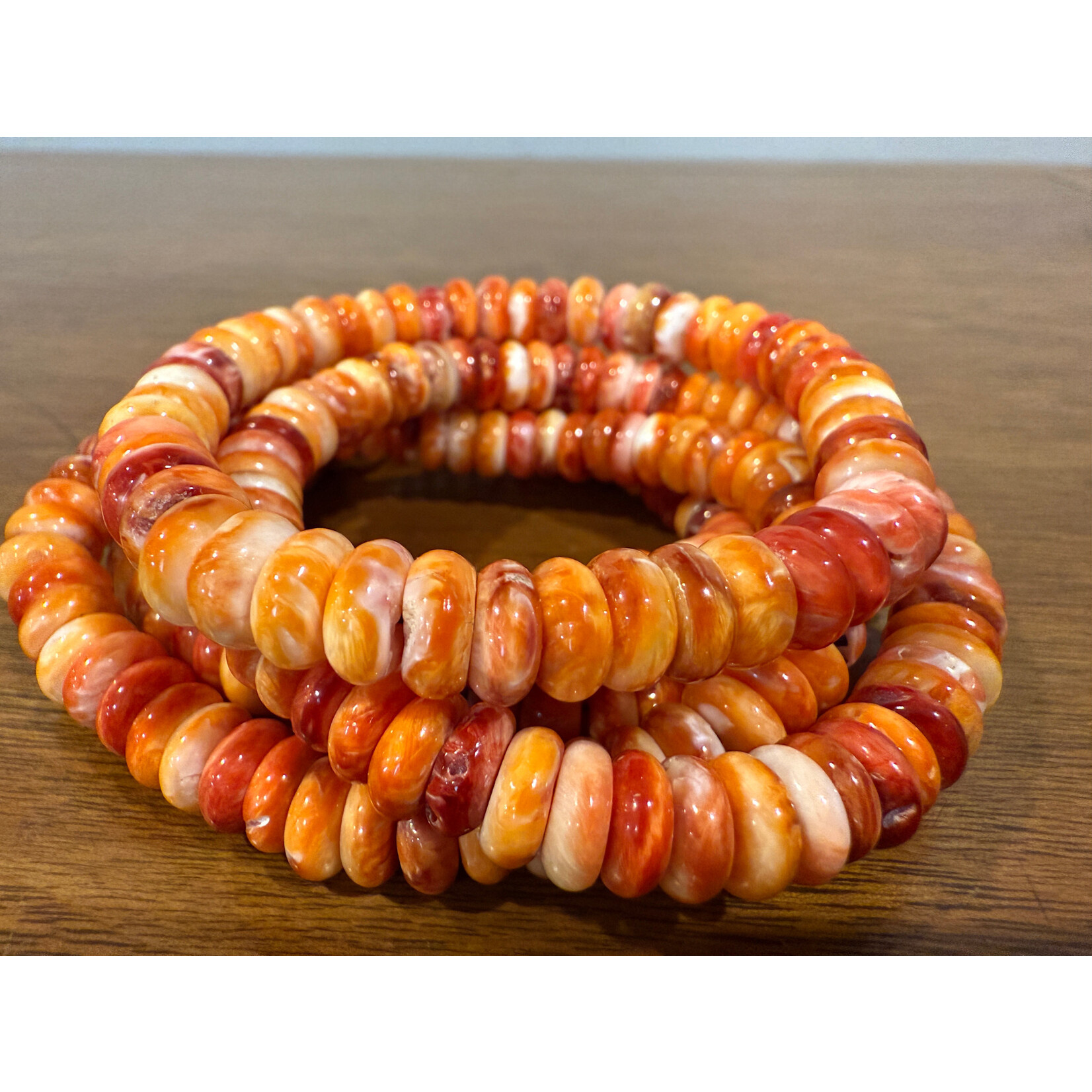 Spiny Oyster Heishi Bead Strand