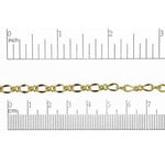 Gold Plated  6.8x4mm Figaro Chain - 1"