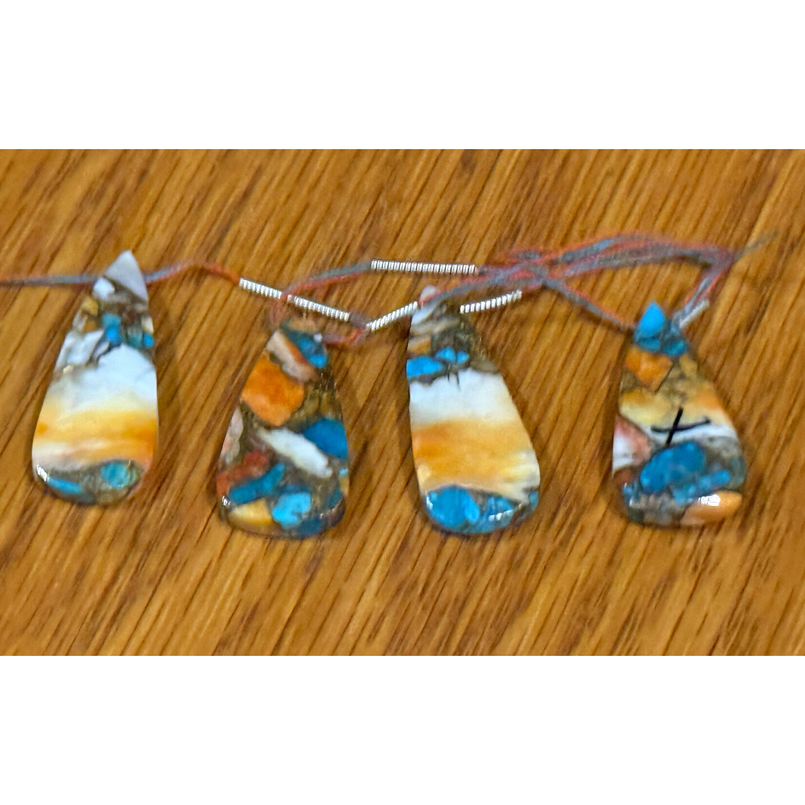 Spiny Oyster-Turquoise Drilled Pendant