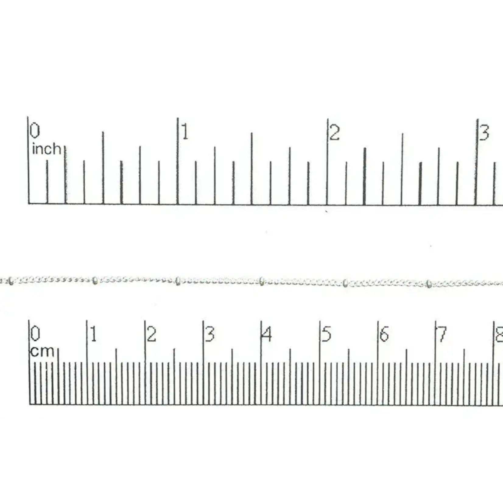 Silver Plated  2mm  Satellite Chain - 1 Inch