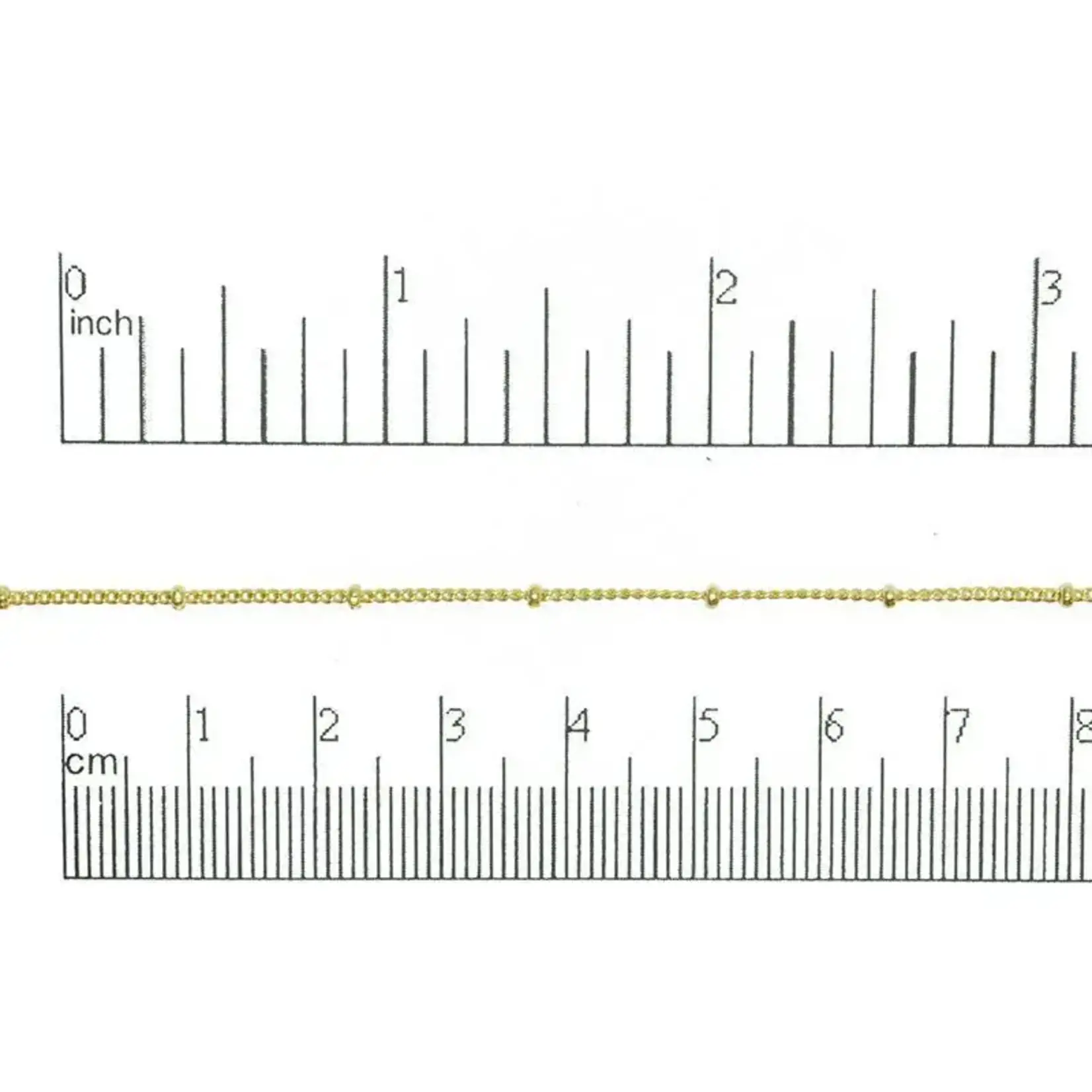 Gold Plated  2mm Satellite Chain  - 1 Inch