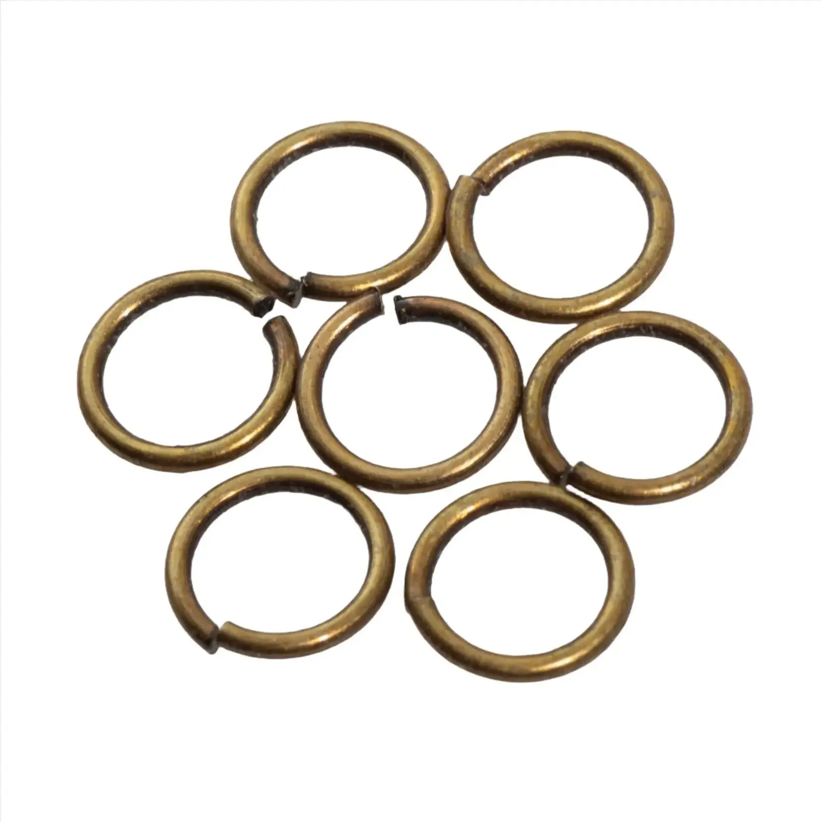 Antique Brass 8mm 18ga Jump Ring - 20 Pieces