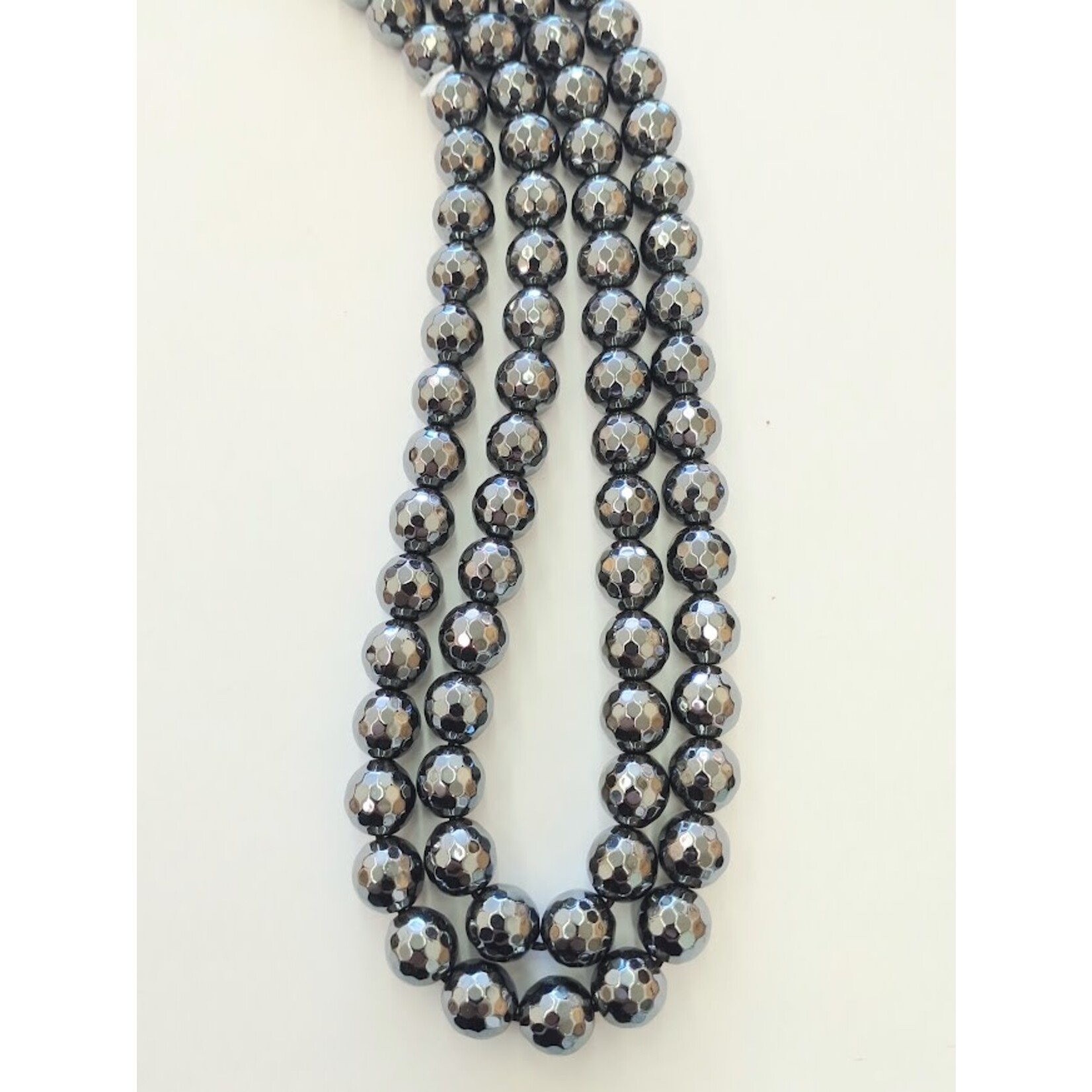 Gunmetal Hematite Faceted 10mm Strand