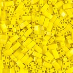 Half Tila Beads Opaque Yellow - 7.8gm Tube